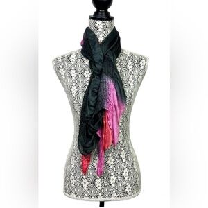Gena Accessories dip dyed ruched shawl - Size: OS